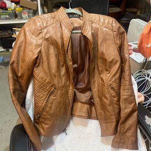 Tan Leather Jacket small